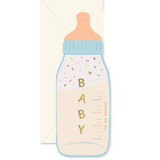 Baby Bottle Die-Cut Greeting Card