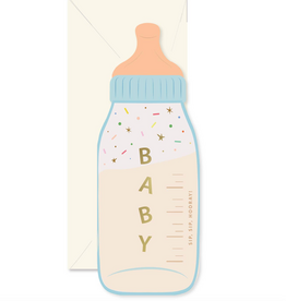 Baby Bottle Die-Cut Greeting Card