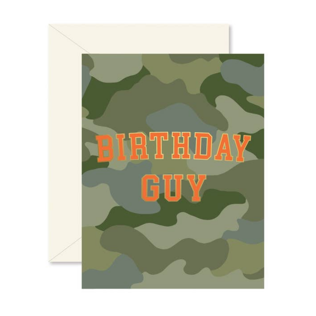 Camo Birthday Guy Greeting Card