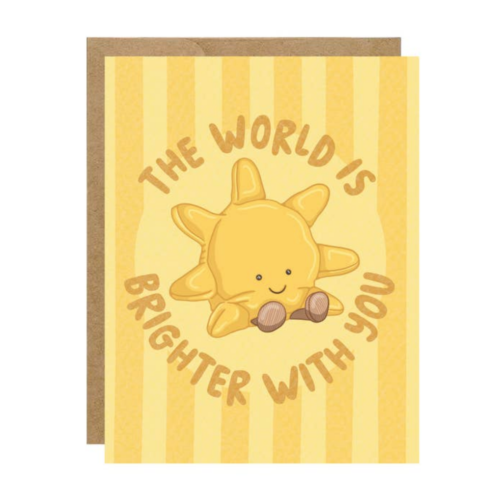 Brighter With You Sun Birthday Card