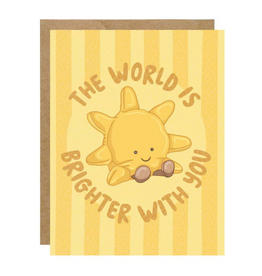 Brighter With You Sun Birthday Card