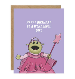Happy Birthday To A Wonderful Girl Card