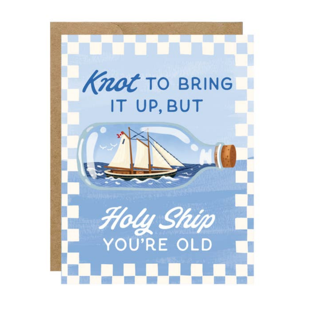 Holy Ship You're Old Birthday Card