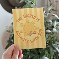 Brighter With You Sun Birthday Card