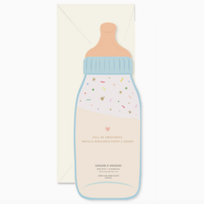 Baby Bottle Die-Cut Greeting Card