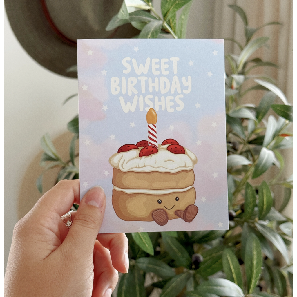 Sweet Birthday Wishes Cake Jelly Card