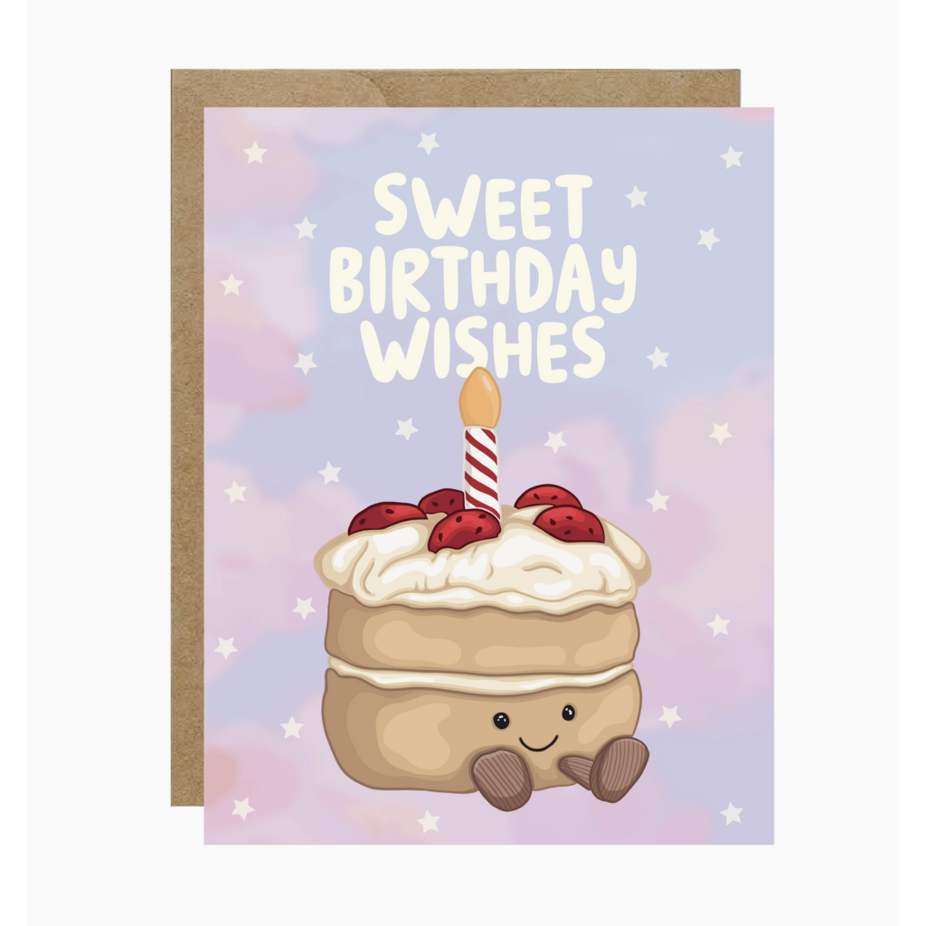 Sweet Birthday Wishes Cake Jelly Card