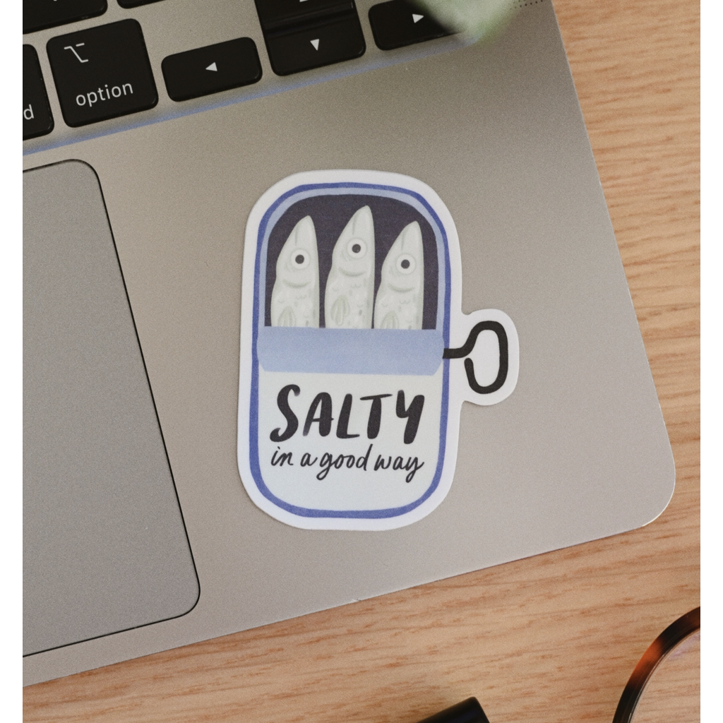 Salty Sardine Sassy Fish Vinyl Sticker