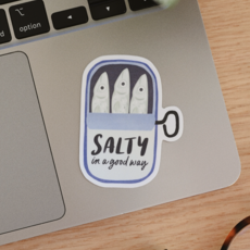 Salty Sardine Sassy Fish Vinyl Sticker
