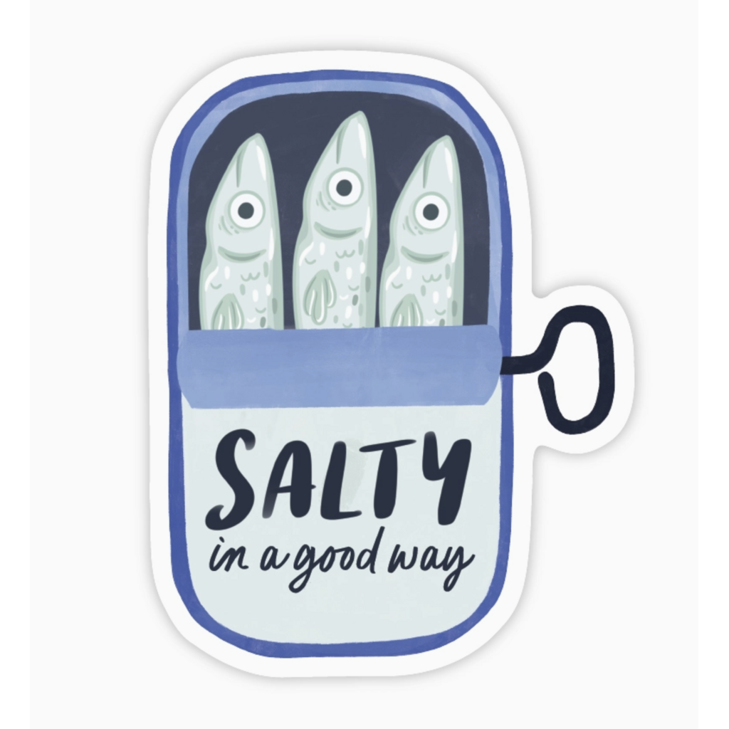 Salty Sardine Sassy Fish Vinyl Sticker
