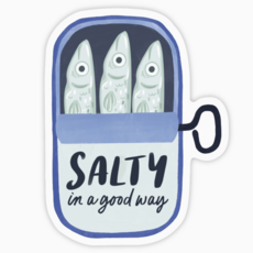 Salty Sardine Sassy Fish Vinyl Sticker