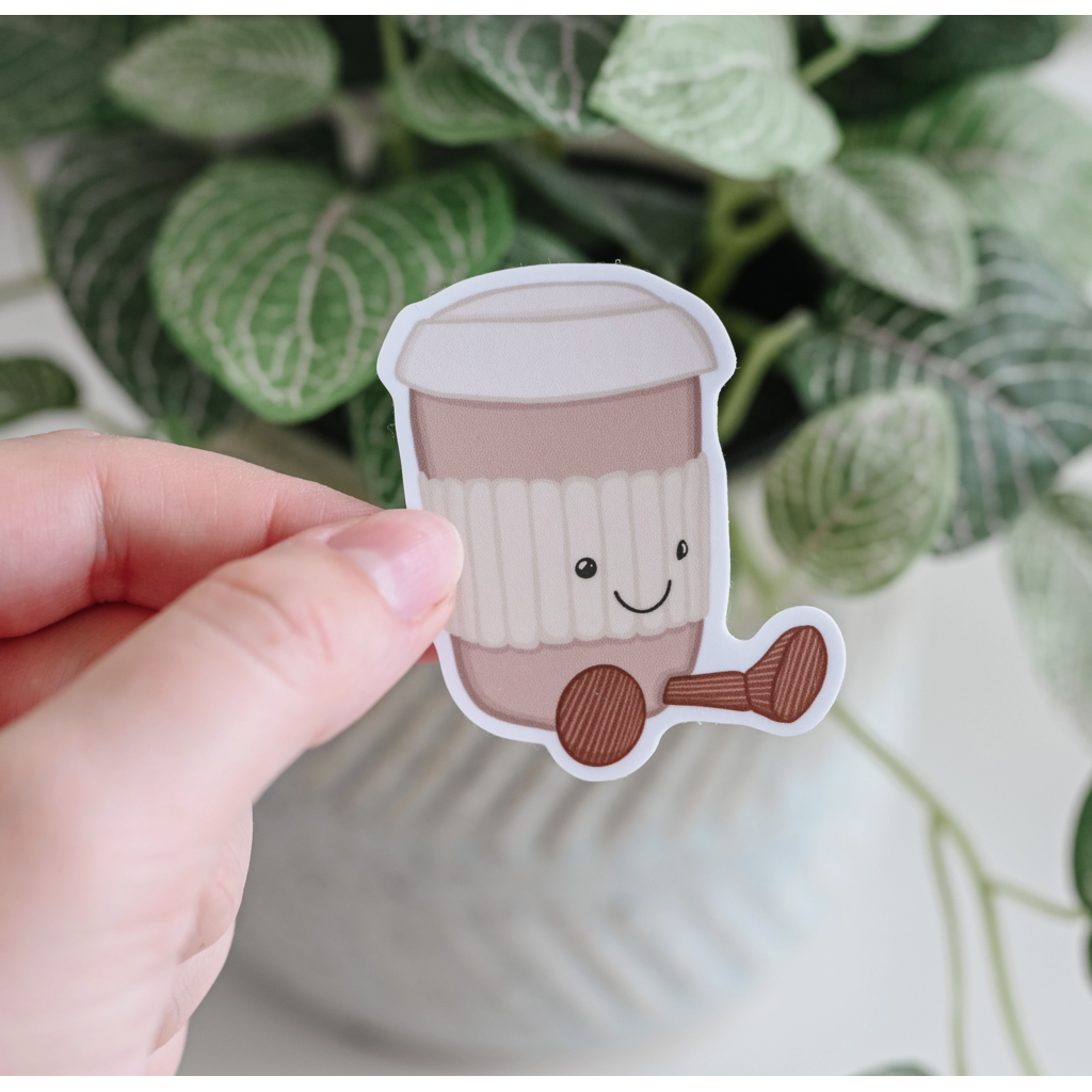 Latte Jelly Cozy Coffee Vinyl Sticker