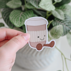 Latte Jelly Cozy Coffee Vinyl Sticker