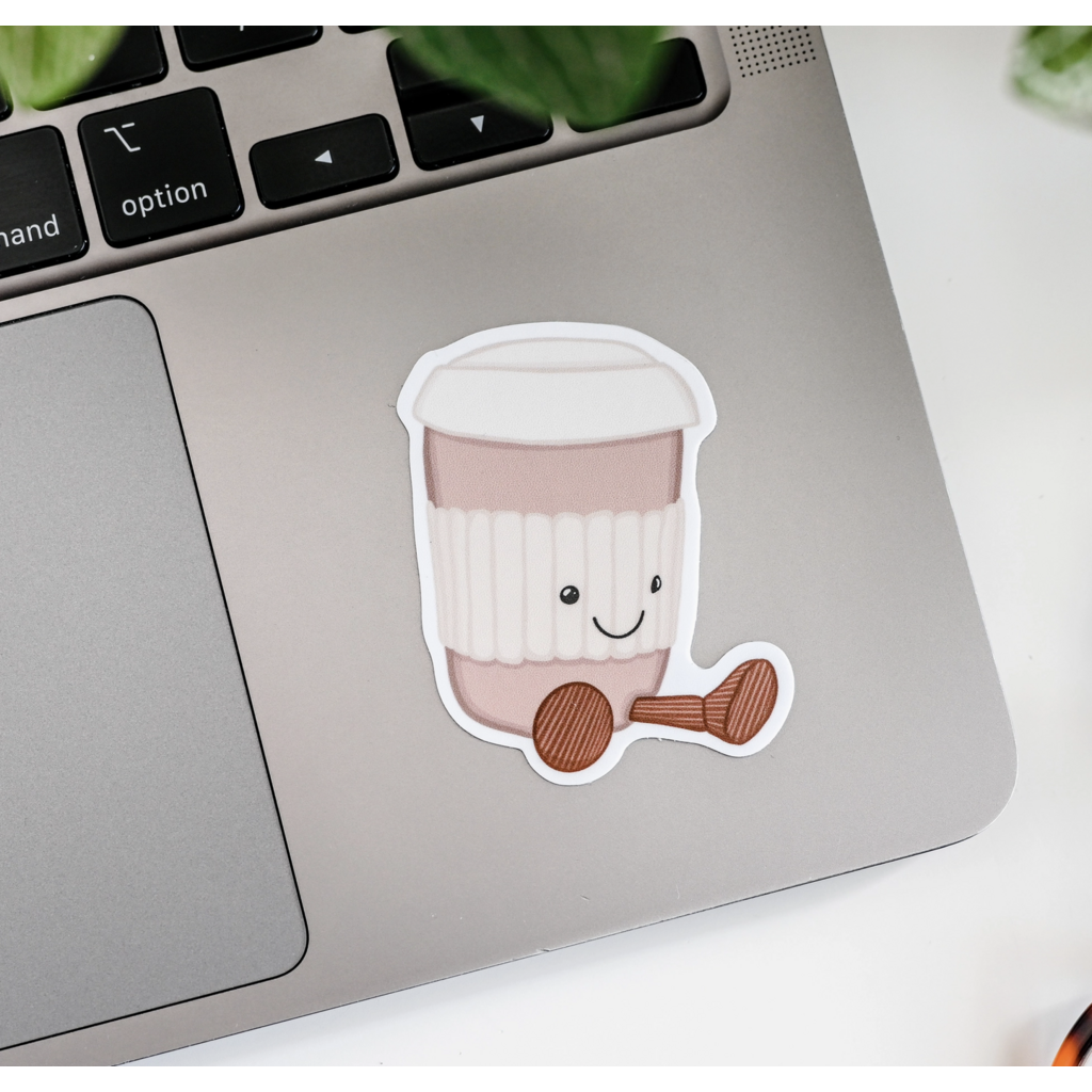 Latte Jelly Cozy Coffee Vinyl Sticker