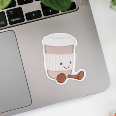 Latte Jelly Cozy Coffee Vinyl Sticker