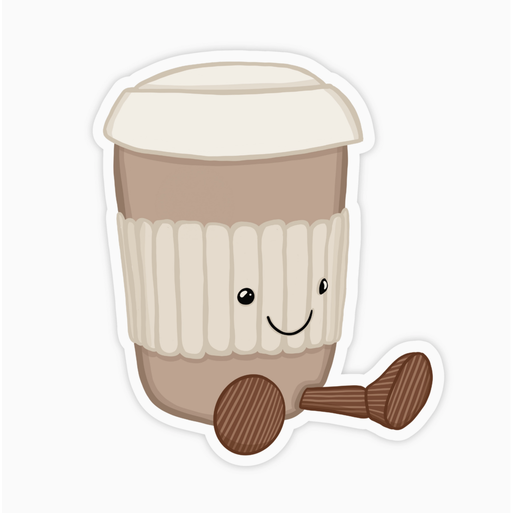 Latte Jelly Cozy Coffee Vinyl Sticker