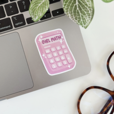 Girl Math Calculator Vinyl Sticker