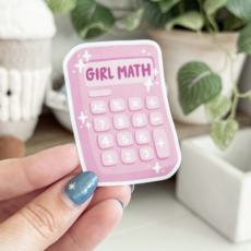 Girl Math Calculator Vinyl Sticker