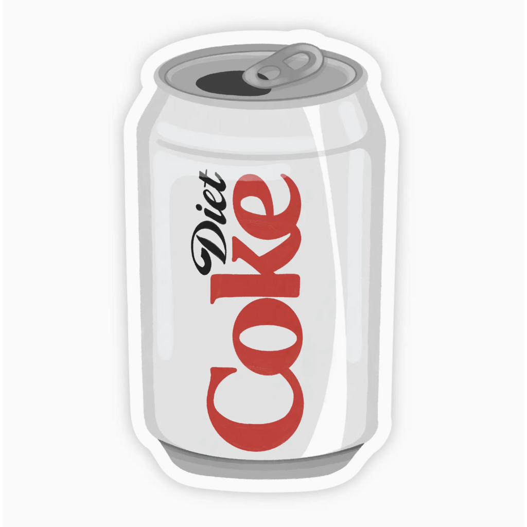 Crispy Diet Cola Can Vinyl Sticker