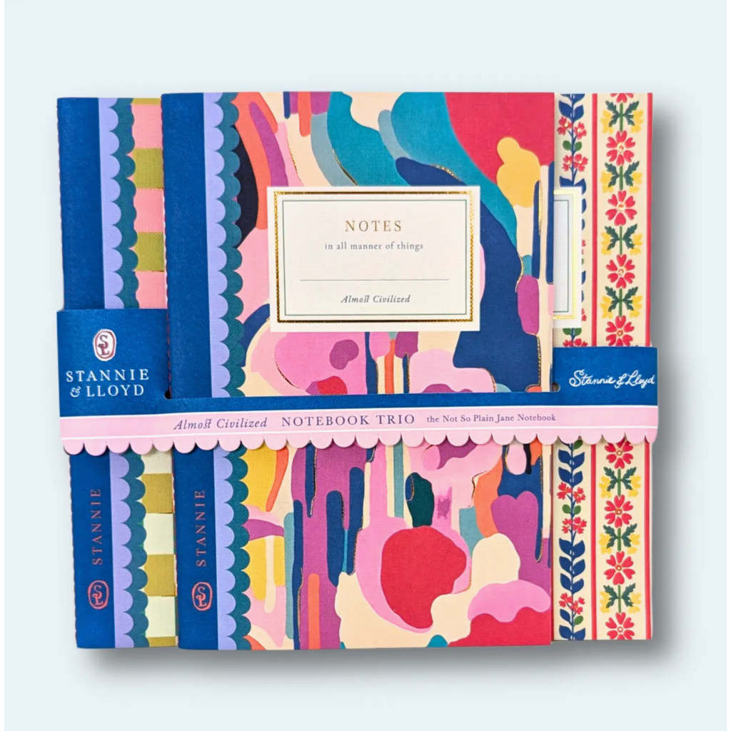 Happy Abstract Notebook Trio