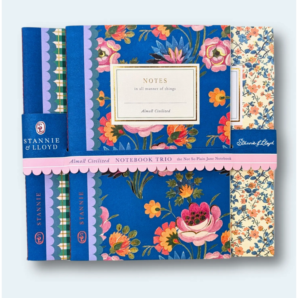 Modern Provincial Floral Notebook Trio