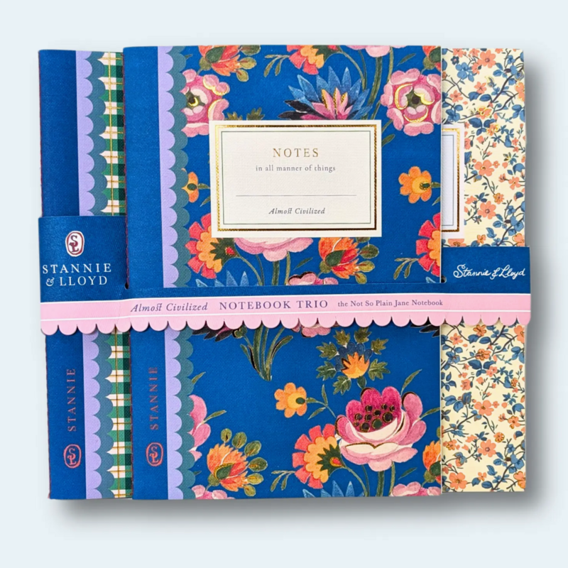 Modern Provincial Floral Notebook Trio