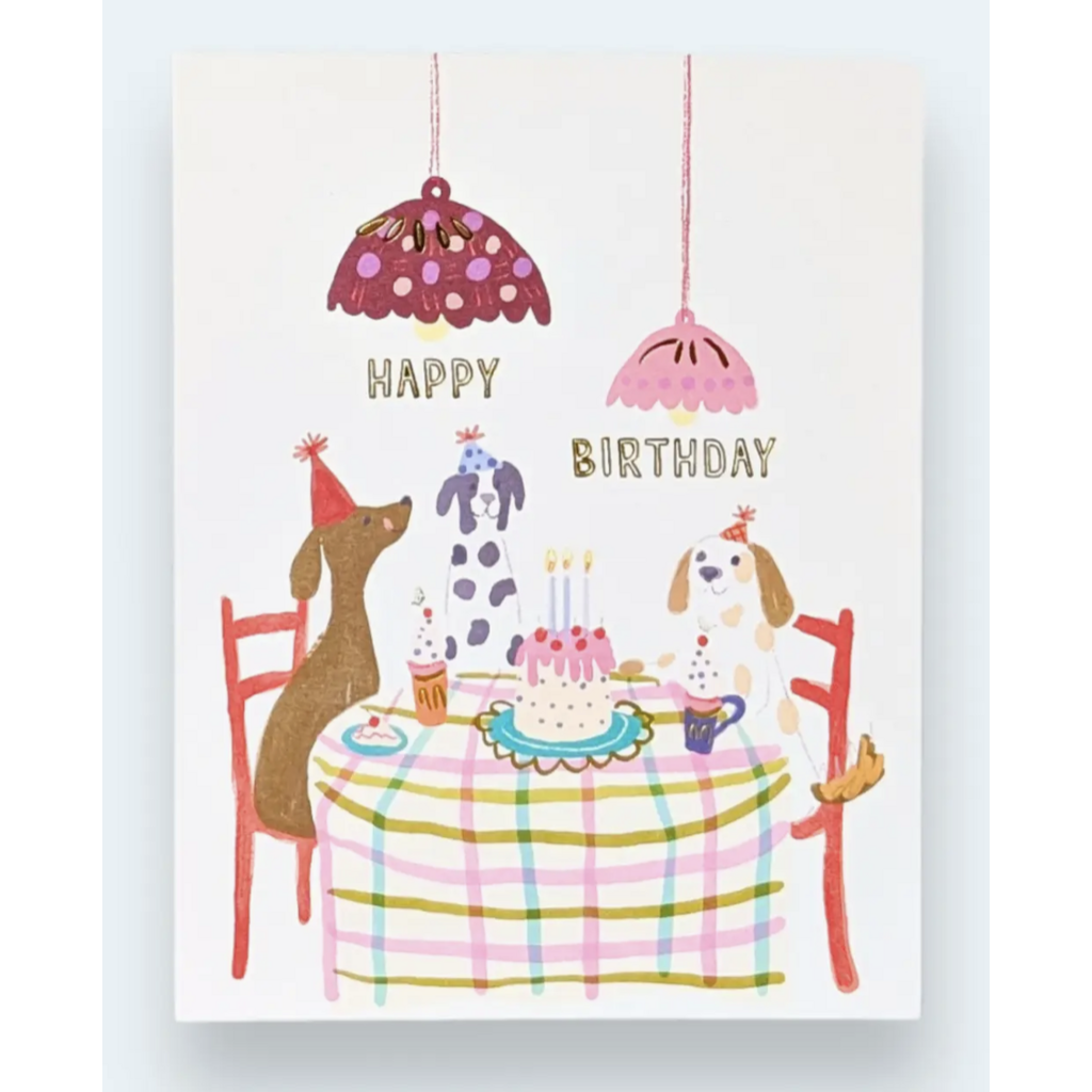 Pups Party Happy Birthday Card
