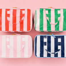 Colorful Stripe Wipeable Travel Cosmetic Case