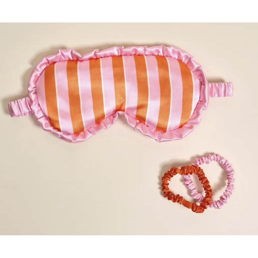 Beauty Sleep Mask-Sicily Stripes Pink