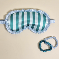 Beauty Sleep Mask-Sicily Stripes Teal