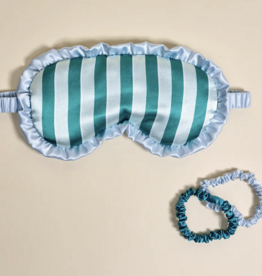 Beauty Sleep Mask-Sicily Stripes Teal