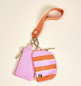 Sicily Stripes Pink Dynamic Duo Wristlet