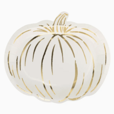 Cream Pumpkin Shaped Plates