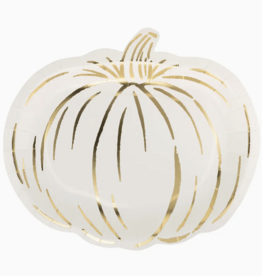 Cream Pumpkin Shaped Plates