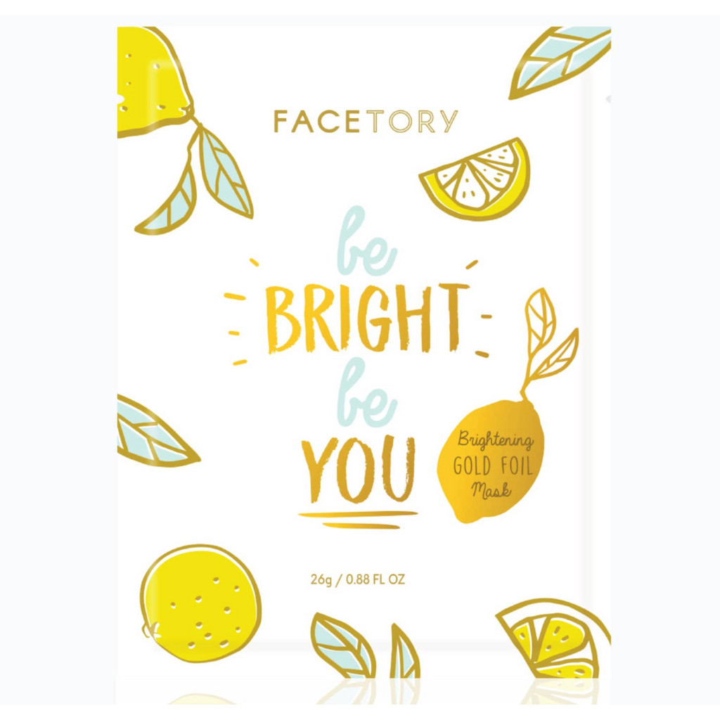 Be Bright Be You Gold Foil Face Mask