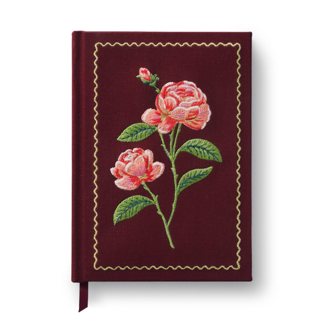 Roses Embroidered Journal