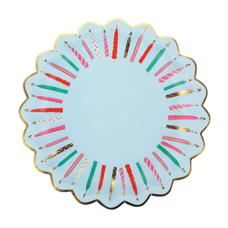 Birthday Candles Dessert Plates