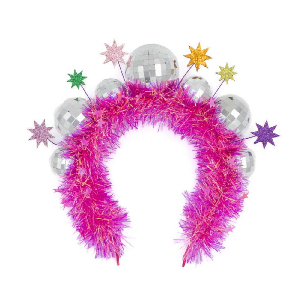 Let It Shine Pink Disco Novelty Headband