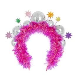 Let It Shine Pink Disco Novelty Headband