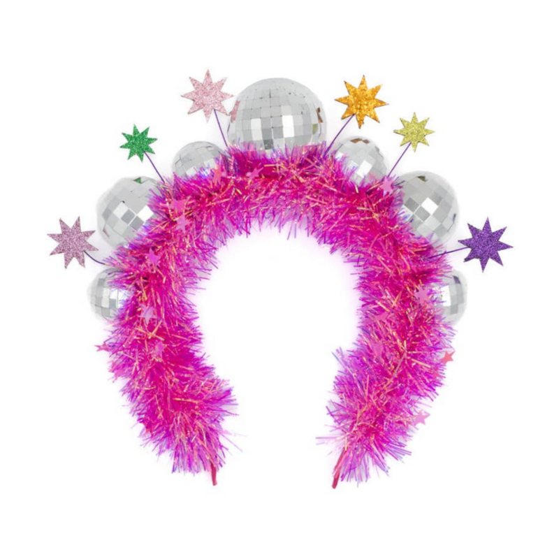 Let It Shine Pink Disco Novelty Headband