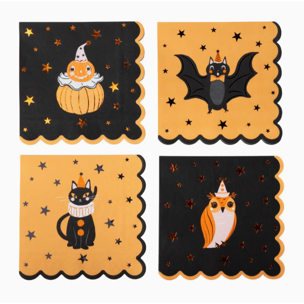 Vintage Halloween Character Large Napkins