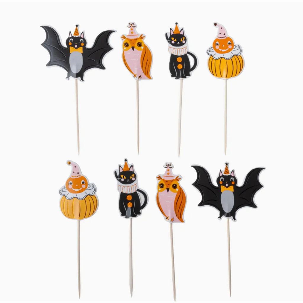 Vintage Halloween Character Cupcake Toppers
