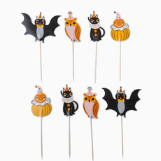 Vintage Halloween Character Cupcake Toppers