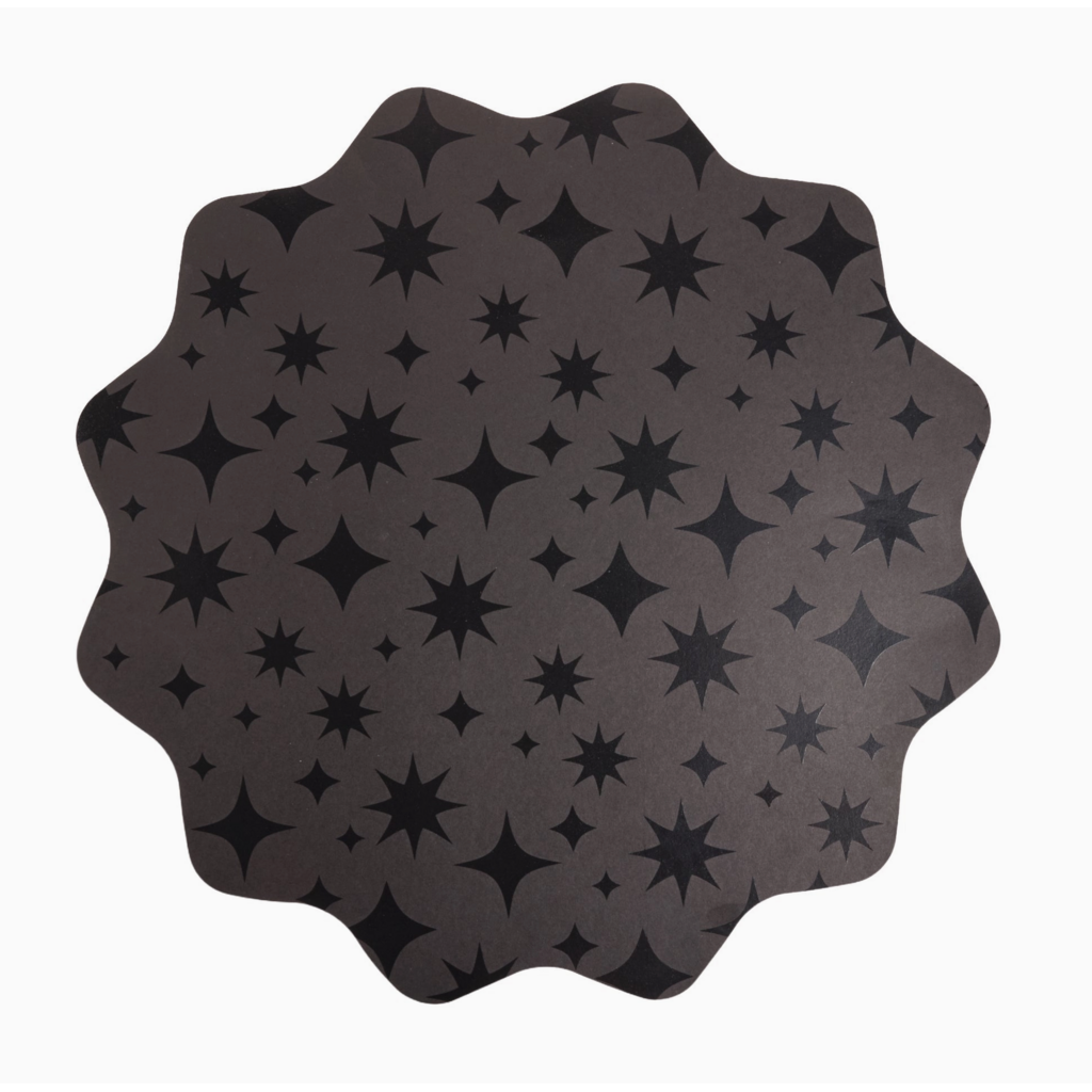 Sparks Fly Glossy Black Placemats