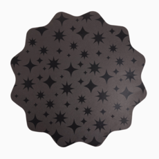 Sparks Fly Glossy Black Placemats