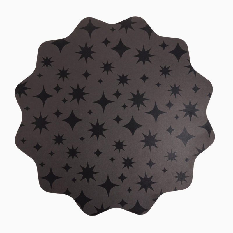Sparks Fly Glossy Black Placemats