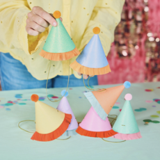 Mini Glitter Party Hats Set