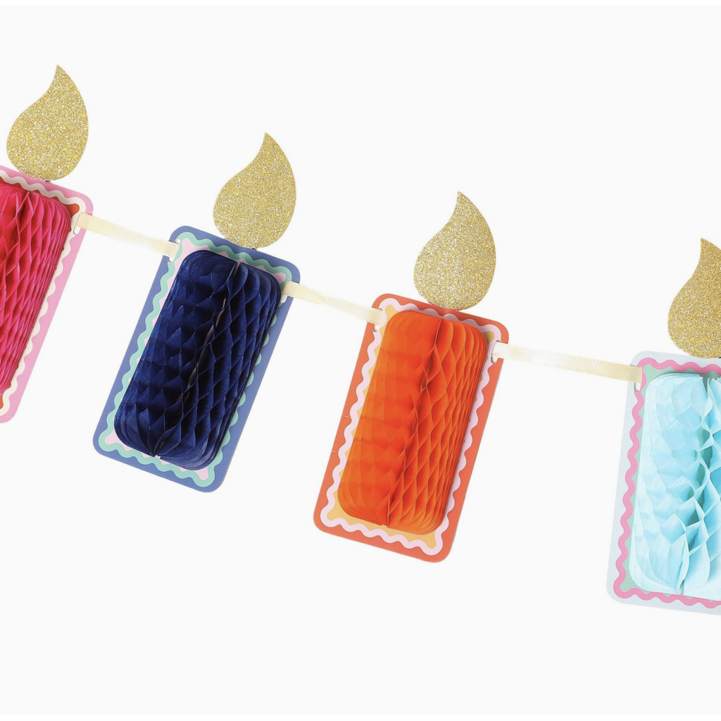 Honeycomb Birthday Candle Banner
