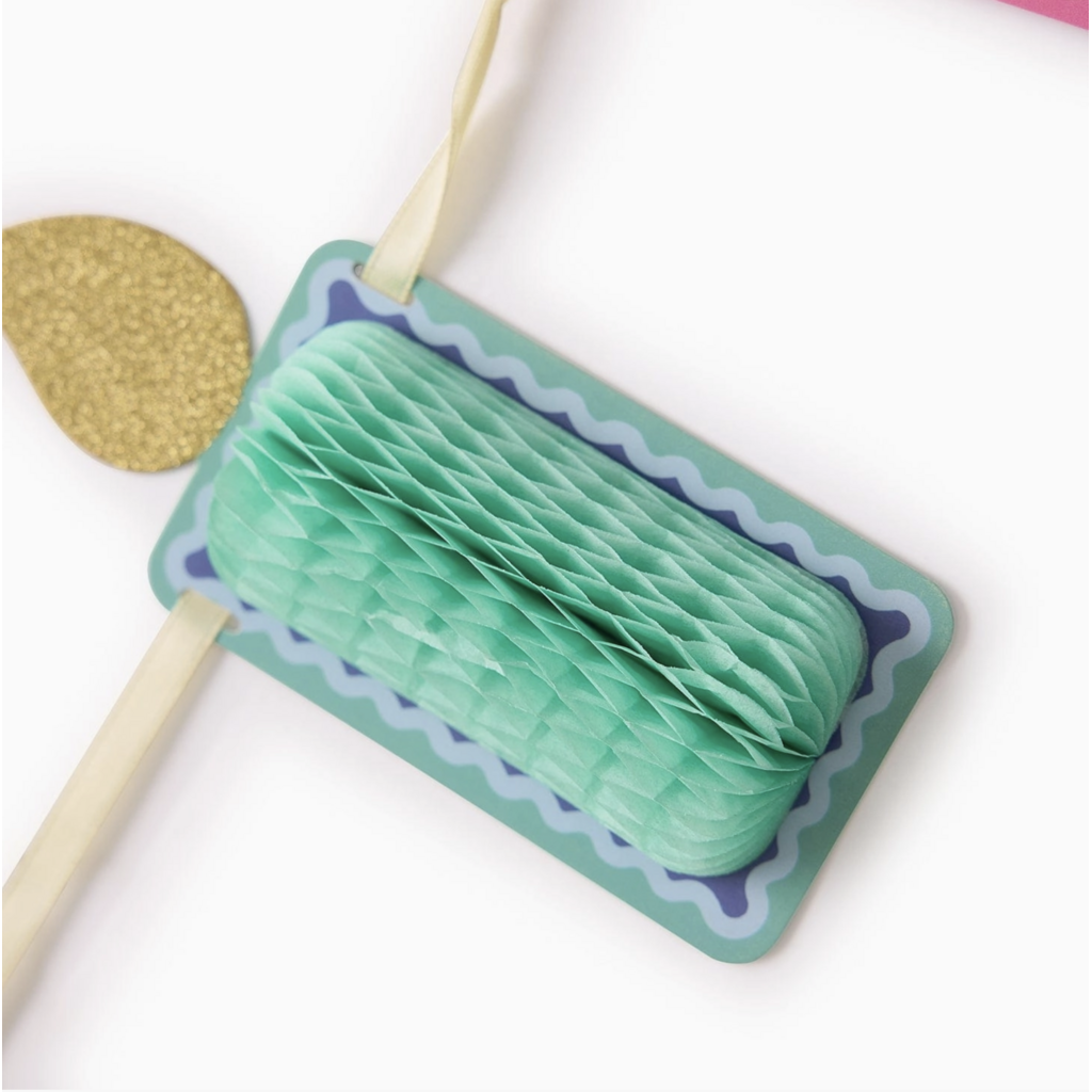 Honeycomb Birthday Candle Banner