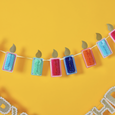 Honeycomb Birthday Candle Banner